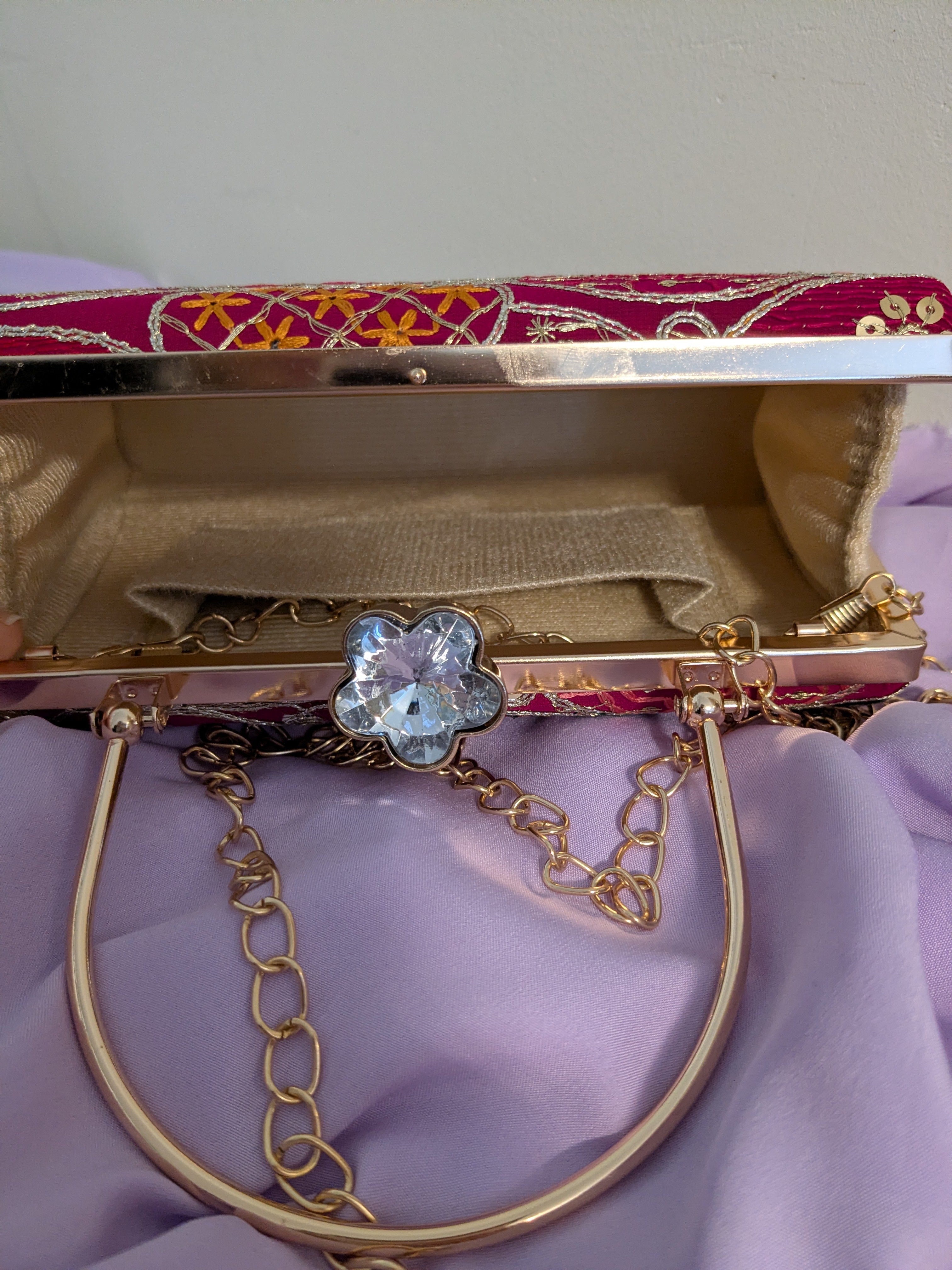 Zardosi Clutch - Light Pink