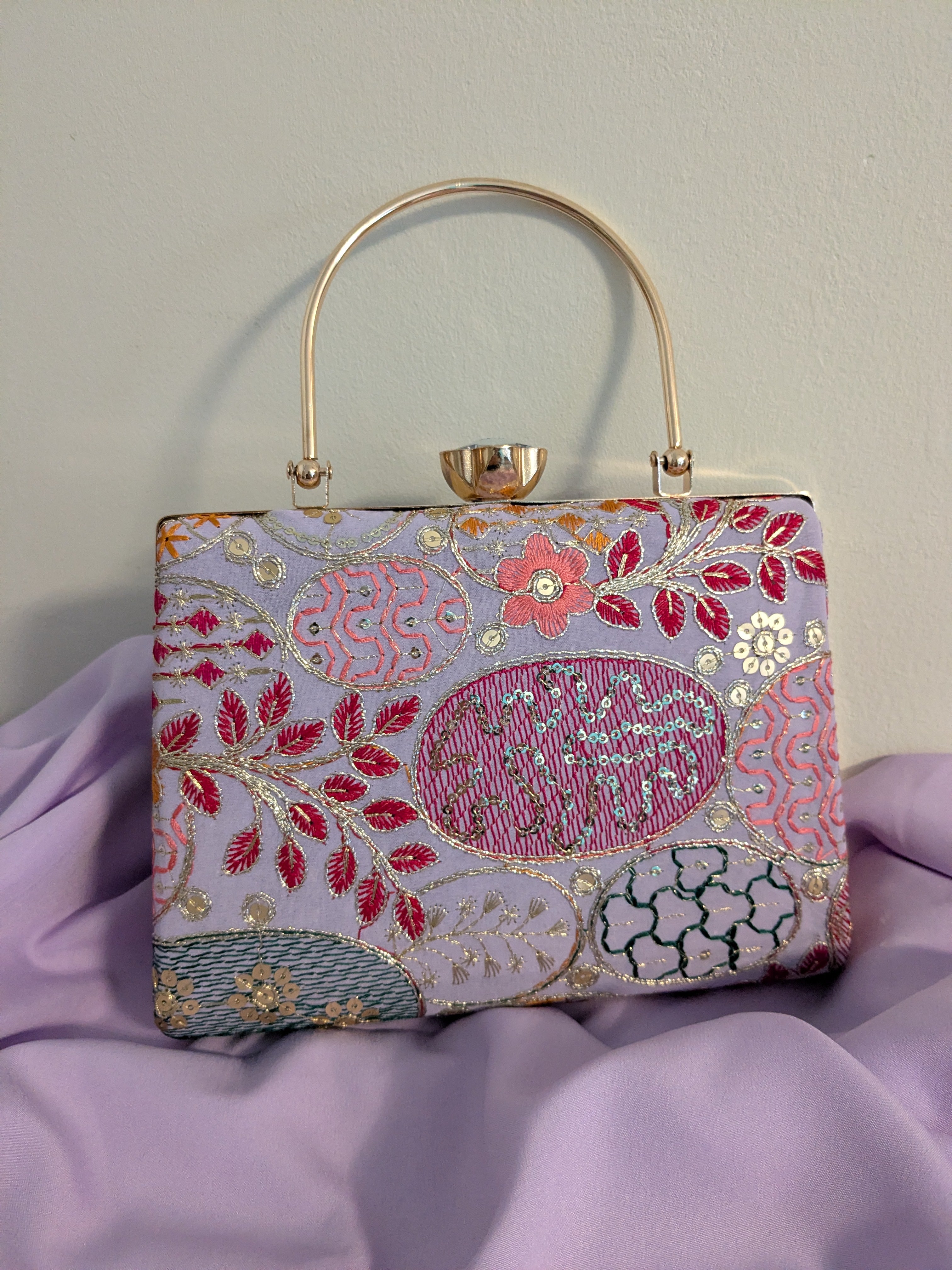 Zardosi Clutch - Lavender