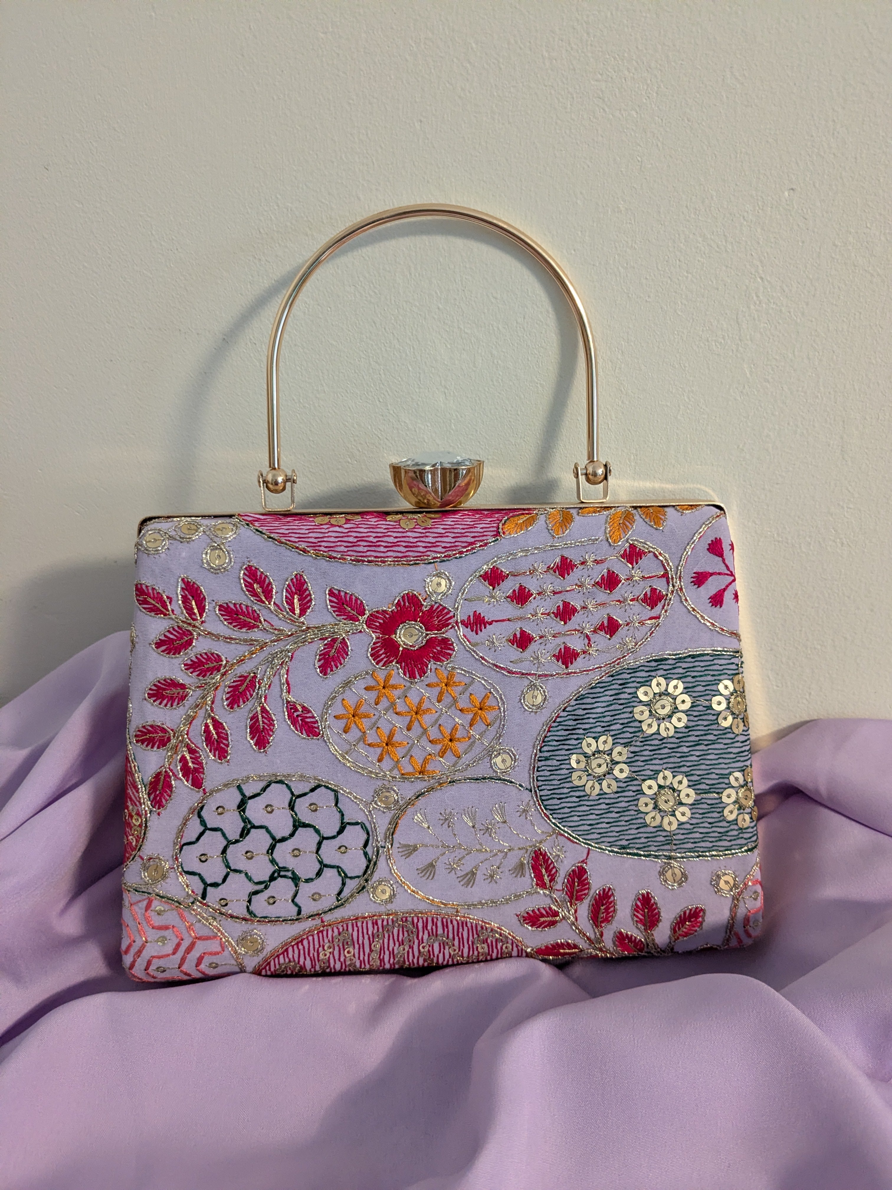 Zardosi Clutch - Lavender