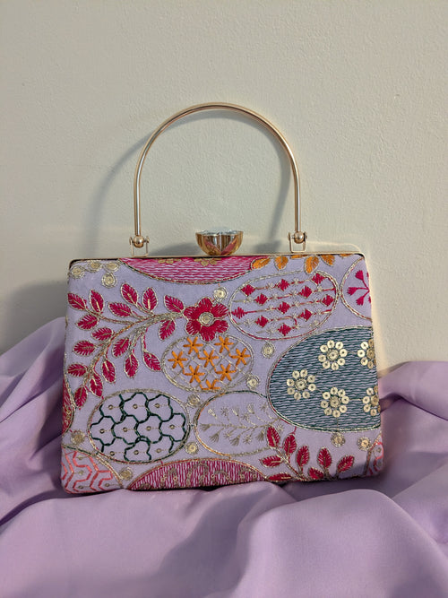Zardosi Clutch - Lavender