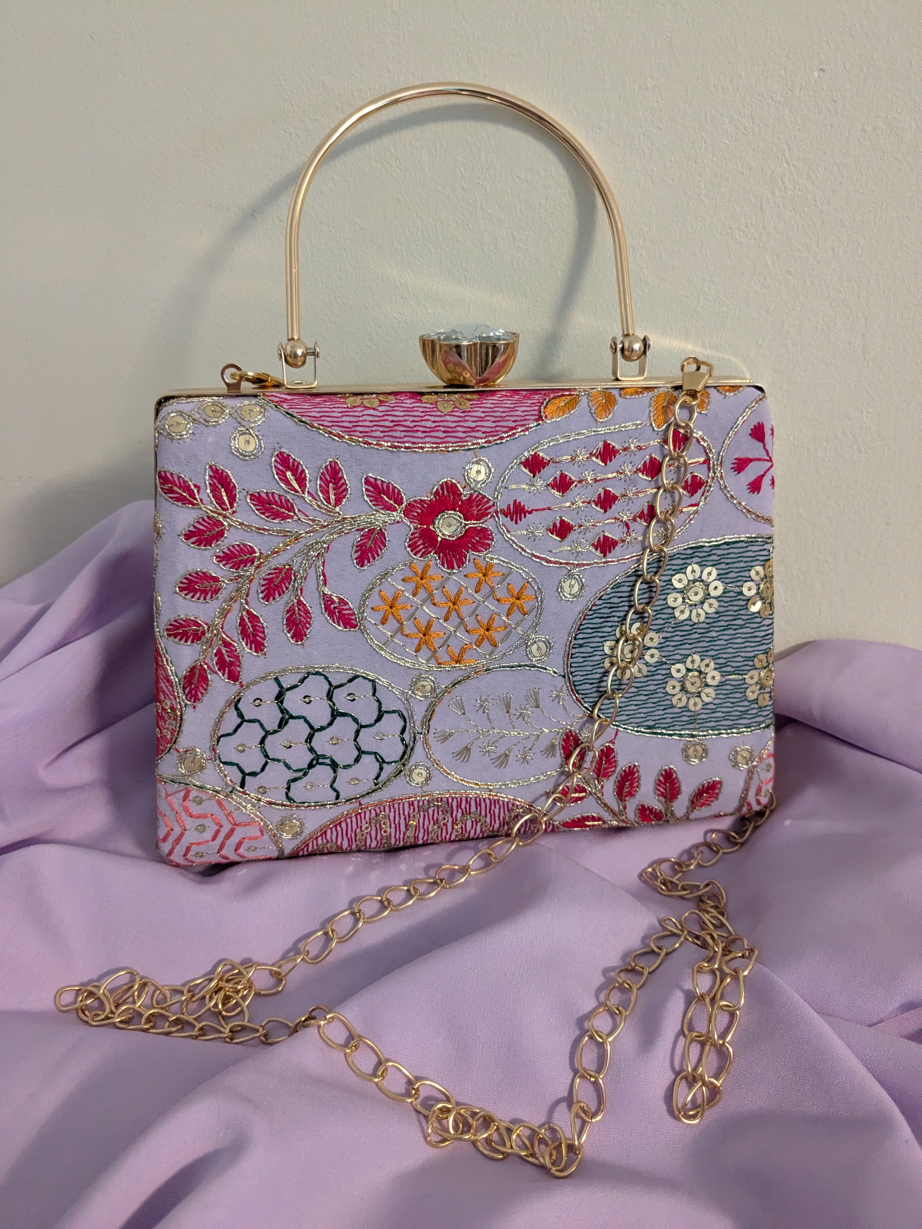 Zardosi Clutch - Lavender