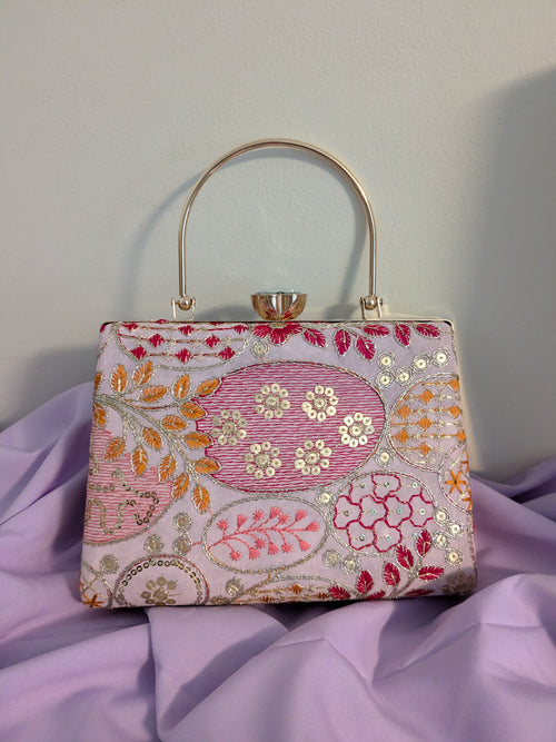 Zardosi Clutch - Light Pink