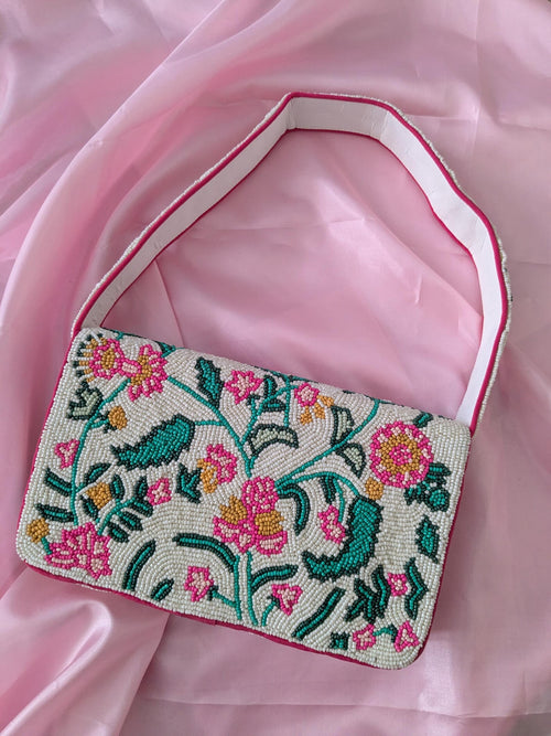 Botanical Garden Beaded Bag